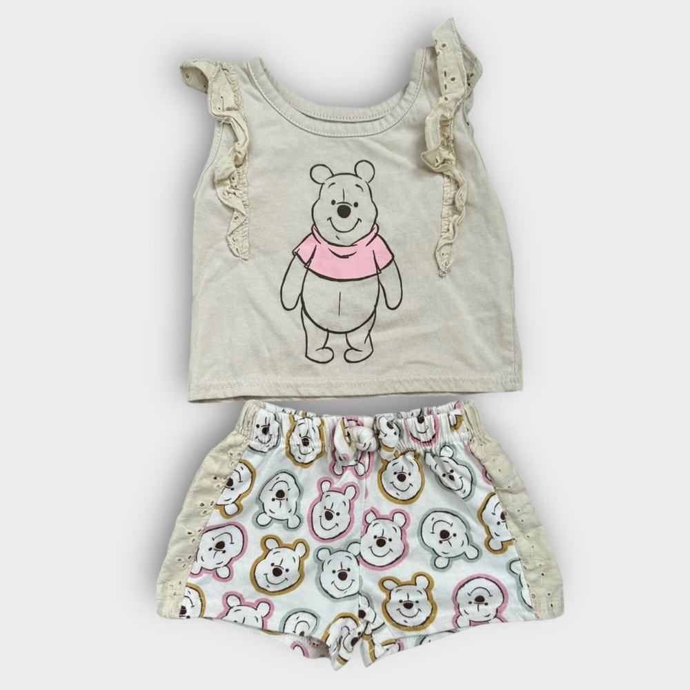 Disney Cream and Pink Set Pooh Bear Design